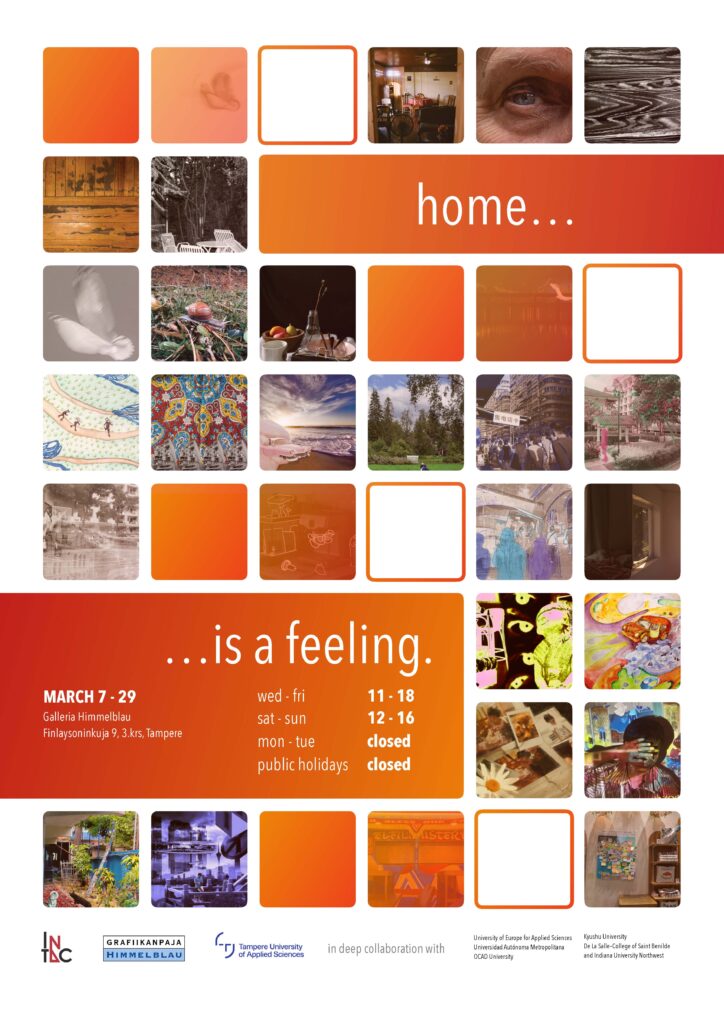 grid of images in Exhibition poster